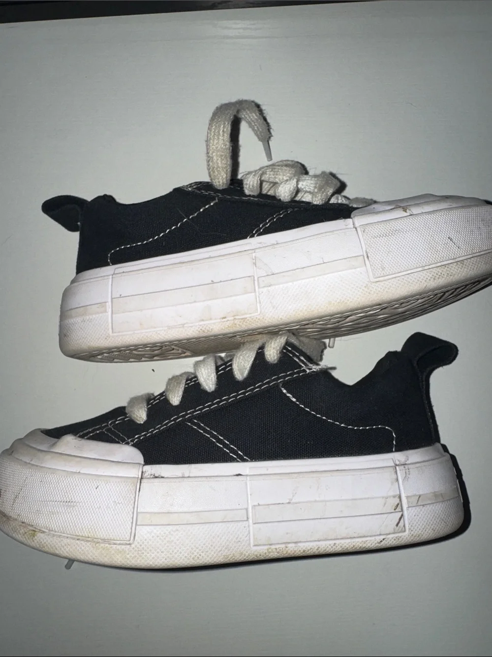 Converse Kids Black Canvas Low-Top Sneakers with White Laces